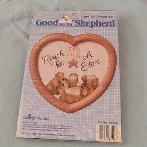 Good Shepherd counted crossstitch kit 💯 cotton 84548 kit baby craft gift